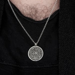 Ayetel Kürs-i Yazılı Gümüş Kolye