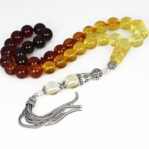 Gümüş Püsküllü Renk Süzmesi Tesbih