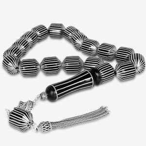 Komple Gümüş Yarma El İşi Maskot Erzurum Oltu Tesbih