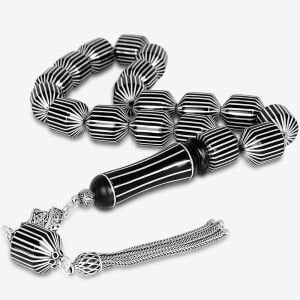 Komple Gümüş Yarma El İşi Maskot Erzurum Oltu Tesbih