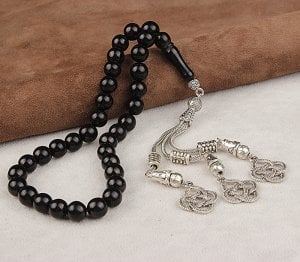 Üç Püsküllü Gürcistan Oltu Taşlı Tesbih