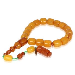 Efe Model Sistemli Püsküllü Sıkma Kehribar Tesbih