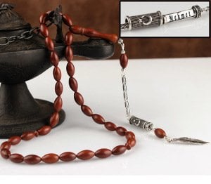 Gümüş Püsküllü İsim Yazılı Kuka Tesbih