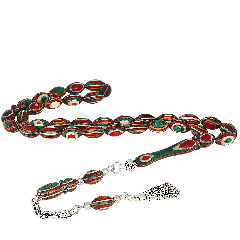 Gümüş Kaplama Metal Püsküllü Kafur Ağacı Tesbih