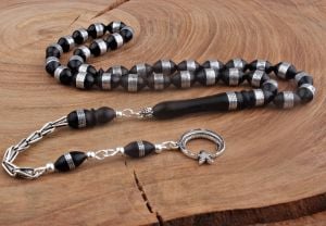 Gümüş Püsküllü Metal Sarma Kuka Tesbih