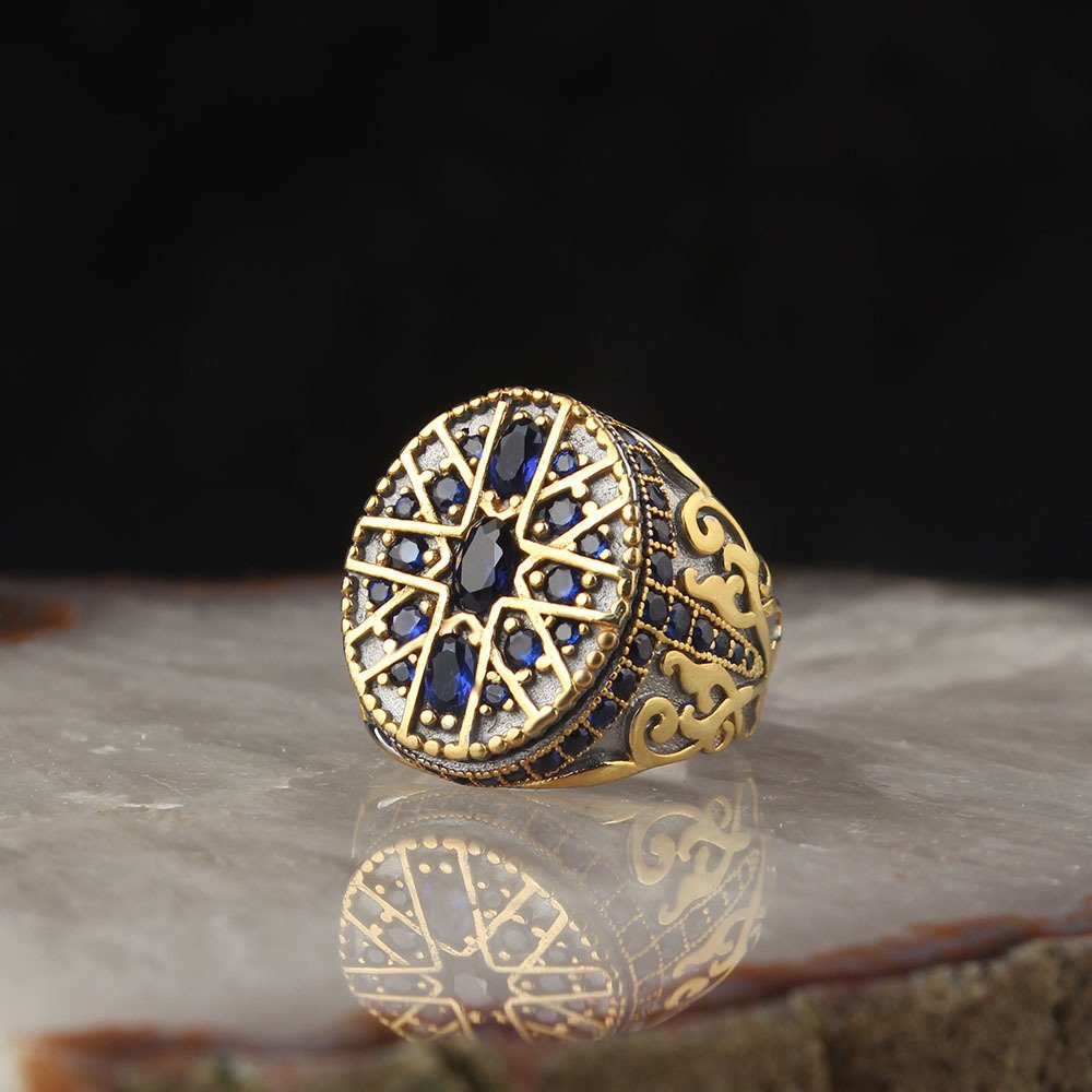 Rhodium Plated Zircon Stone-set 925 K Silver Ring