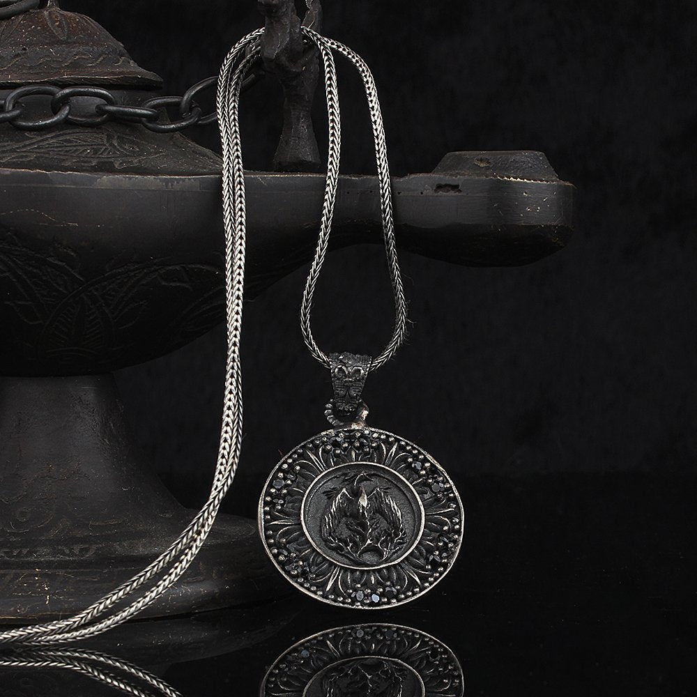 Anka Kuşu Model 925 Ayar Gümüş Erkek Kolye