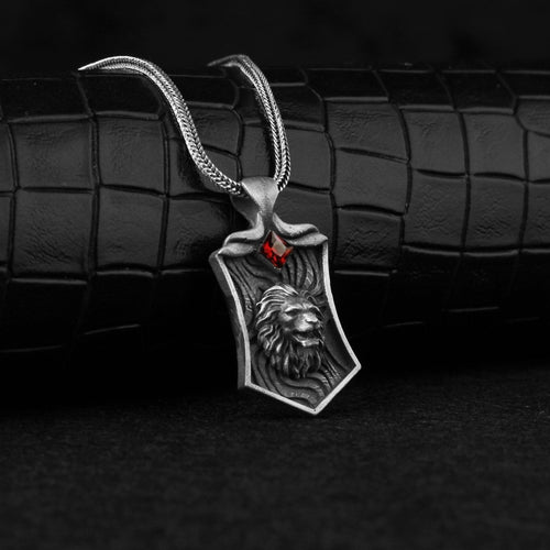 Aslan Model 925 Ayar Erkek Gümüş Kolye