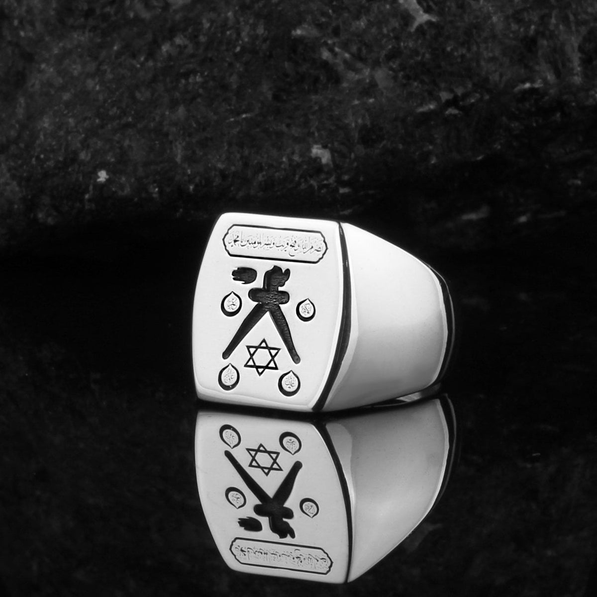 Barbaros Hayrettin Paşa Banner 925 K Men's Silver Ring