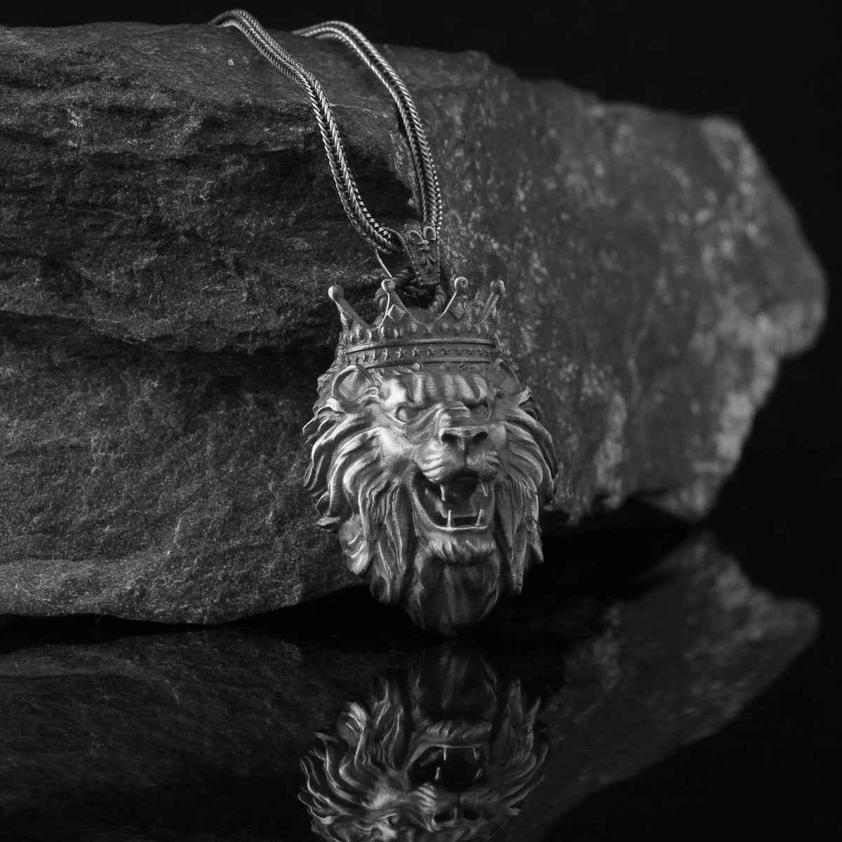 Lion 925 K Men's Silver Necklace