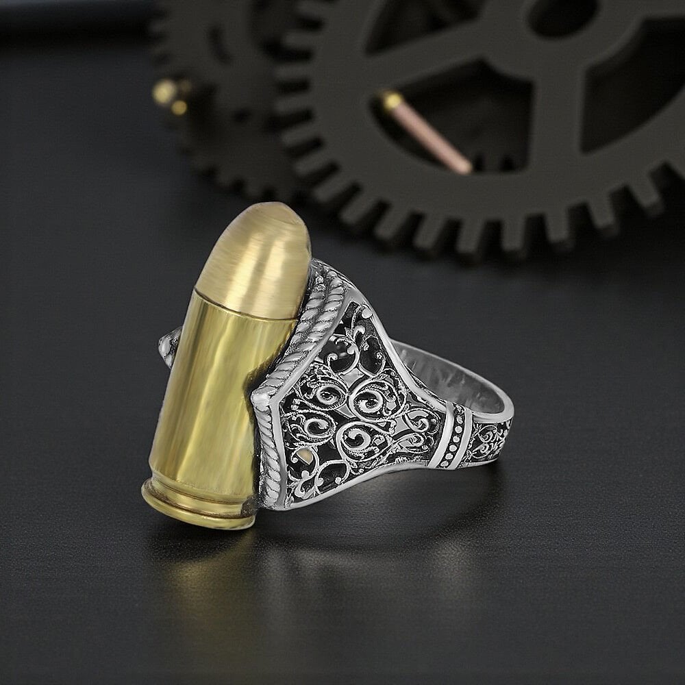 Kurşun Model 925 Ayar Gümüş Yüzük