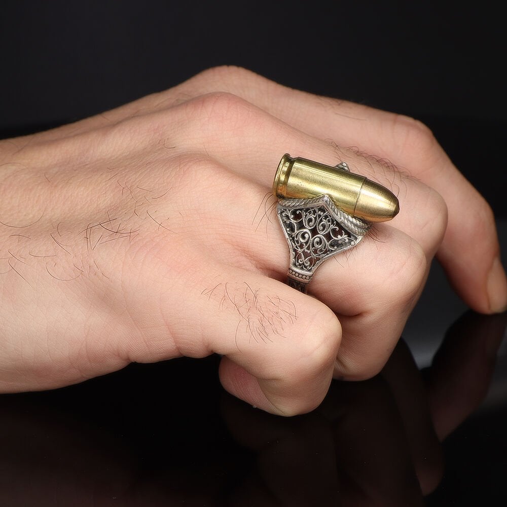Kurşun Model 925 Ayar Gümüş Yüzük