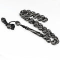 Gümüş Kakmalı Sarmal Desenli Erzurum Oltu Tesbih