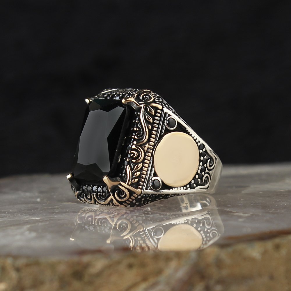 Zircon Stone-set 925 K Silver Men's Ring
