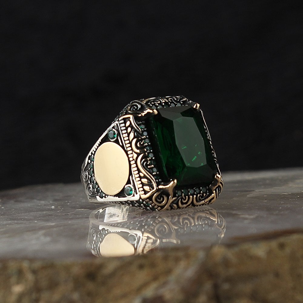 Zircon Stone-set 925 K Silver Men's Ring