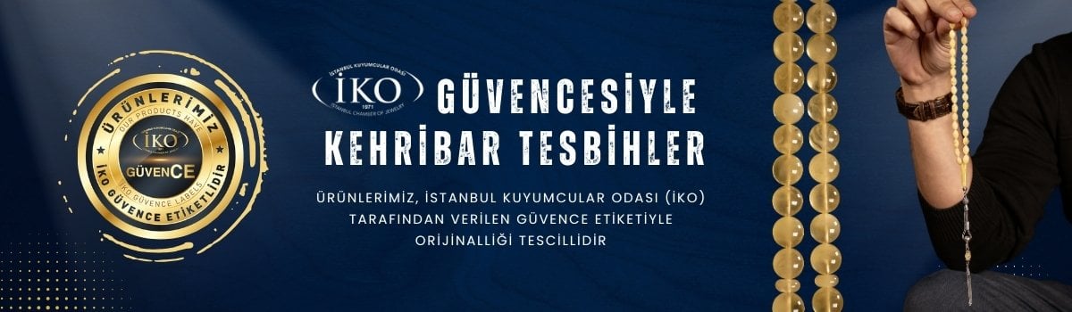İKO Güvencesiyle Kehribar tesbih