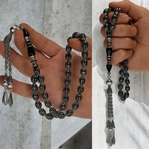 Nakkaş İmame 12 li Karpuz Dilim Usta İşi Oltu Tesbih
