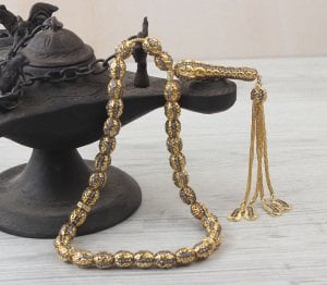 Zirkon Taşlı 925 Ayar Gümüş Tesbih