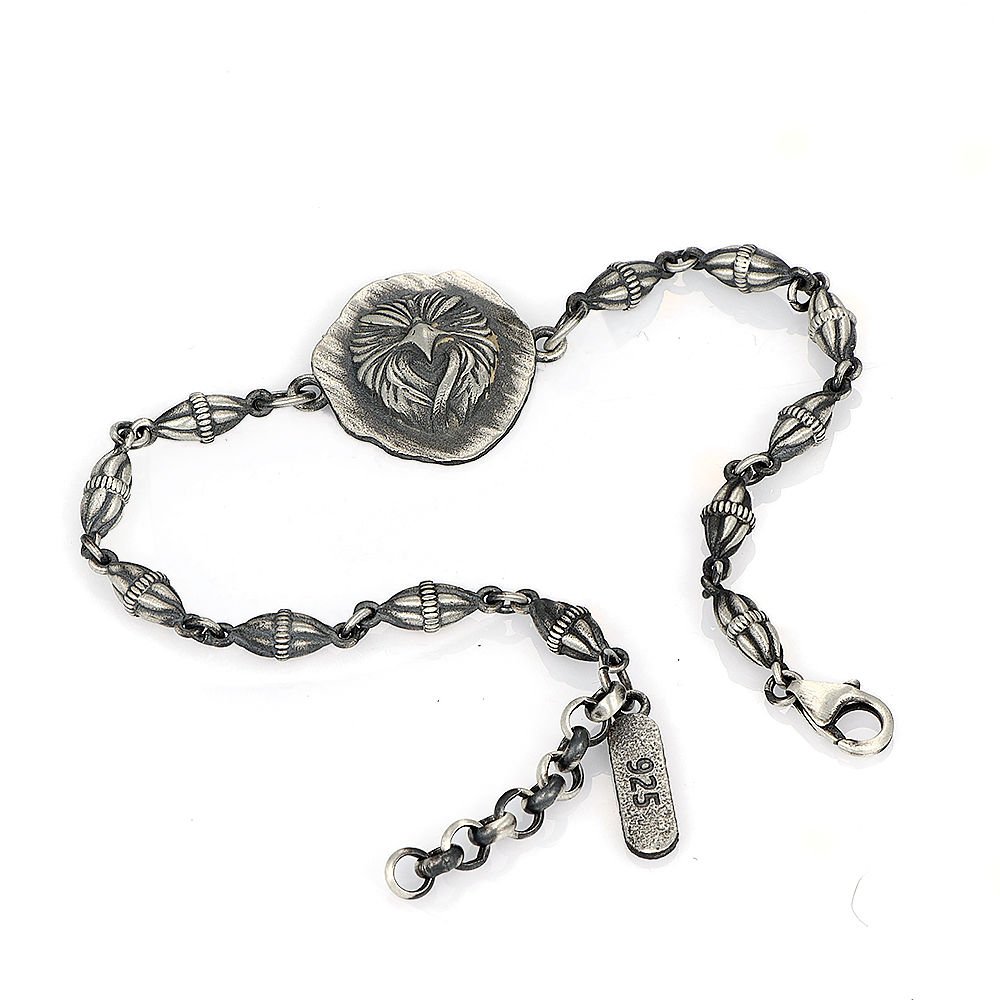 Kartal Model 925 Ayar Gümüş Erkek Bileklik