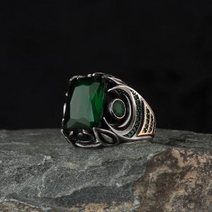 Zirkon Taşlı 925 Ayar Erkek Gümüş Yüzük