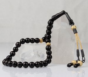 1000 Ayar Kazaz Püsküllü Oltu Taşı Tesbih