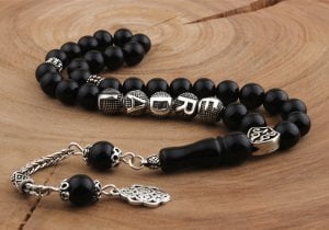 Gürcistan Oltu Tesbih İsimli 925 Ayar Gümüş Püsküllü Tesbih