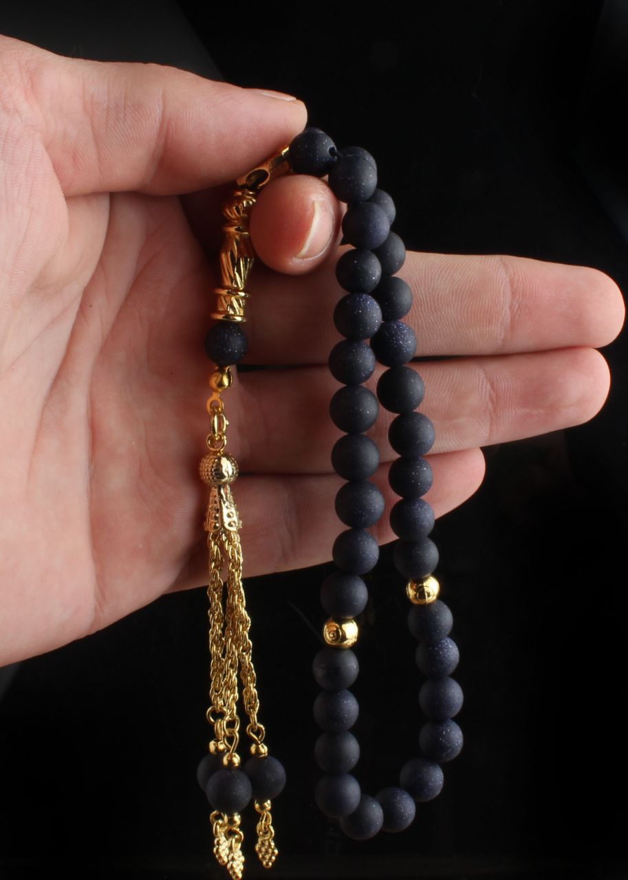 Metal Püsküllü Yıldız Taşı Tesbih