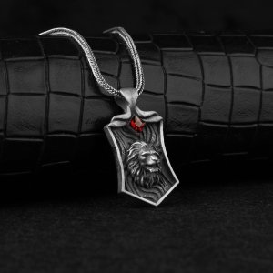 Aslan Model 925 Ayar Erkek Gümüş Kolye