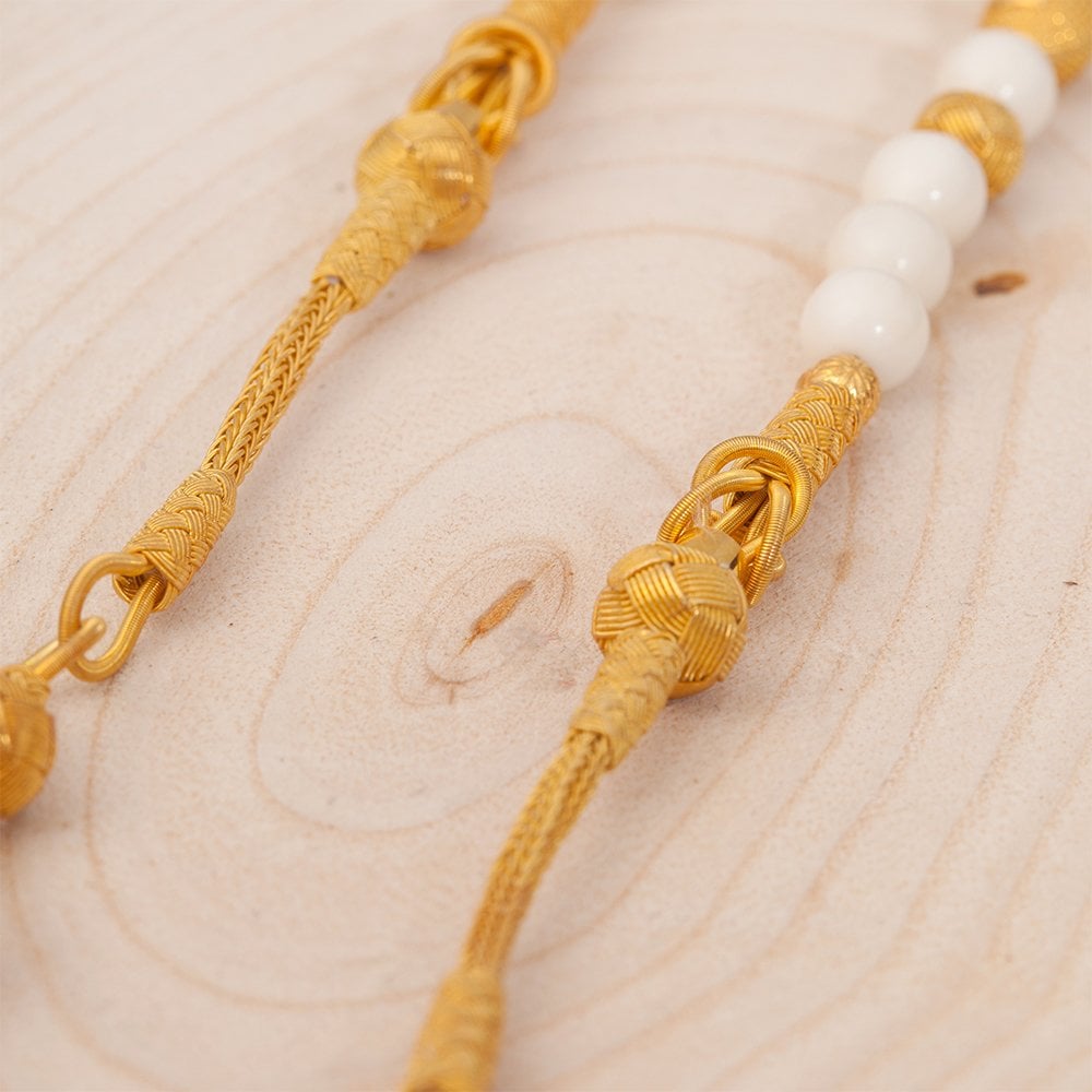 İsim Yazılı Gümüş Üzeri Altın KaplamaDeve Kemiği Tesbih