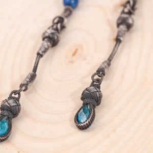 Gümüş Kazaz Püsküllü Lapis Taşı Tesbih