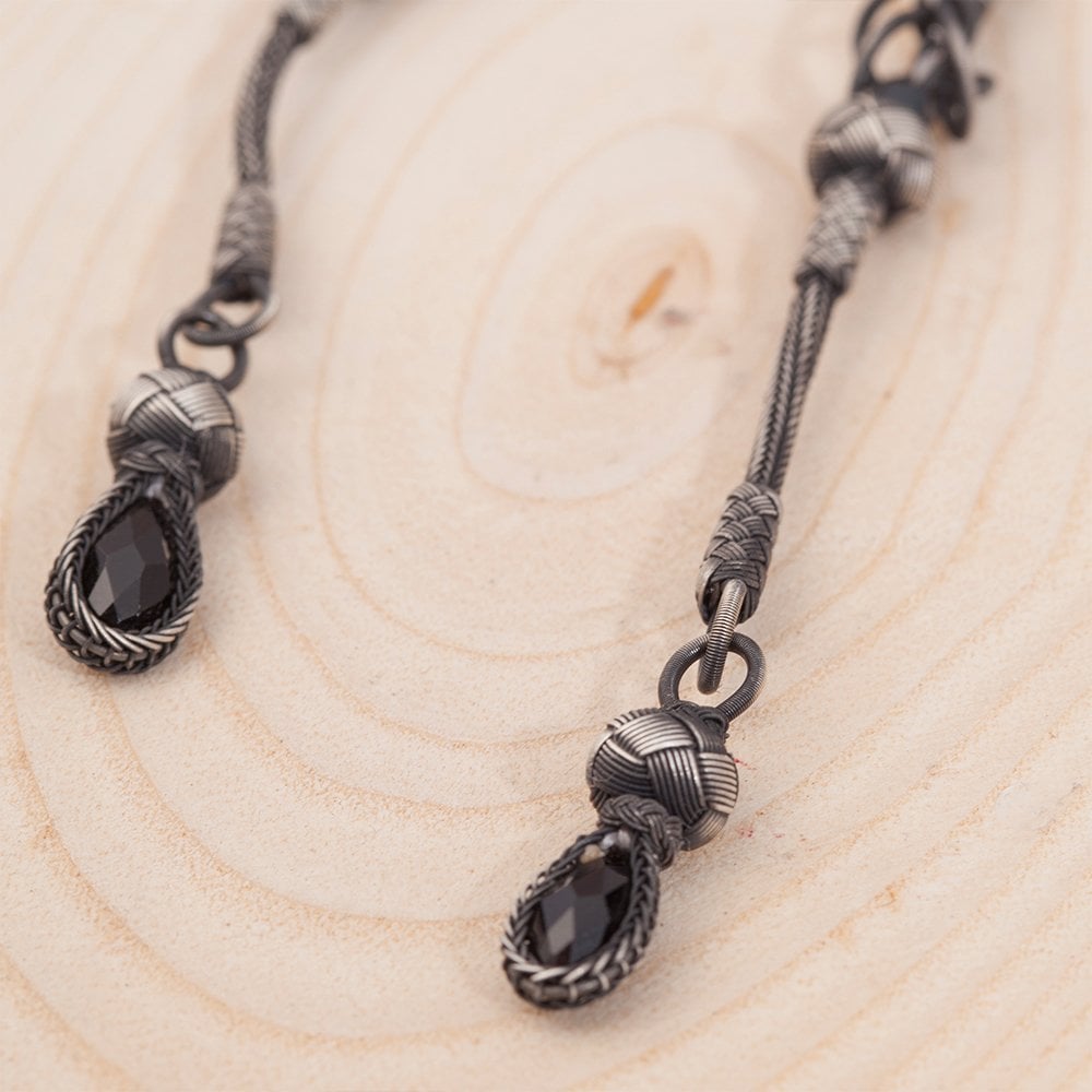 Gümüş Kazaz Püsküllü Lapis Taşı Tesbih