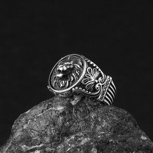 Aslan Model 925 Ayar Erkek Gümüş Yüzük
