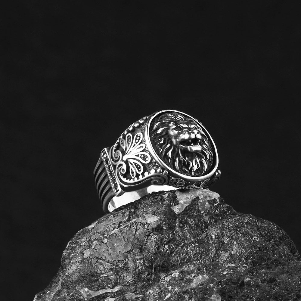 Aslan Model 925 Ayar Erkek Gümüş Yüzük