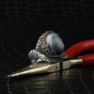 Pietersite Taşlı 925 Ayar Erkek Gümüş Yüzük