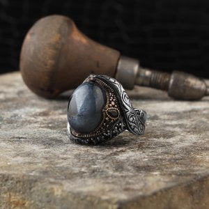Pietersite Taşlı 925 Ayar Erkek Gümüş Yüzük