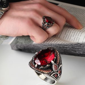 Zirkon Taşlı 925 Ayar Erkek Gümüş Yüzük