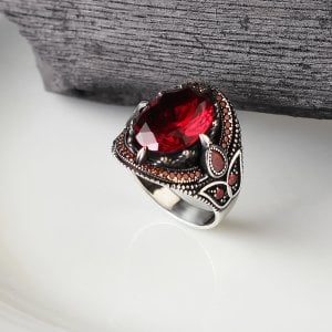 Zirkon Taşlı 925 Ayar Erkek Gümüş Yüzük