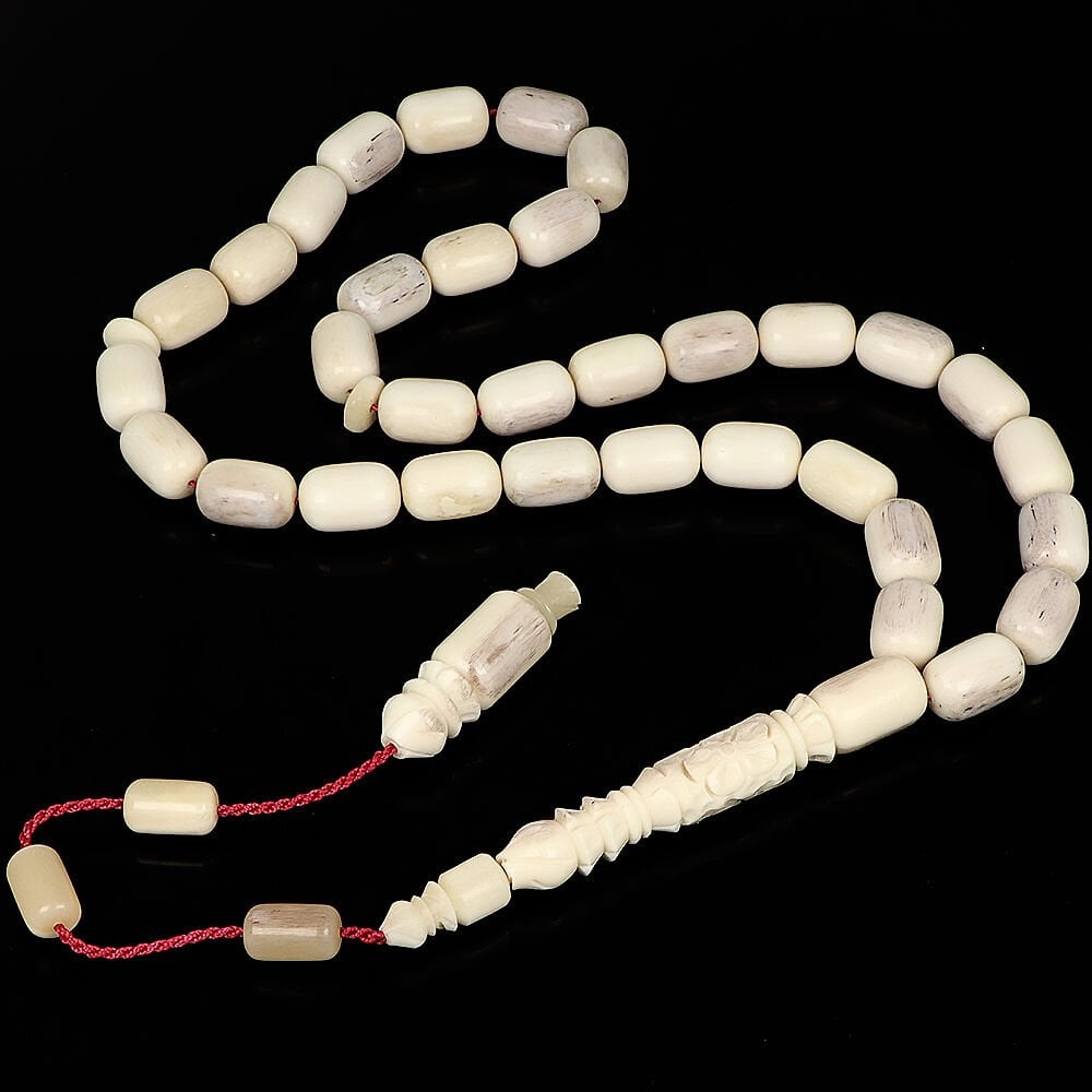 Oyma İmameli Kapsül Kesim Deve Kemiği Tesbih