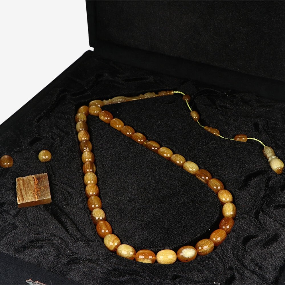 Selamet Şeker Usta Yapımı Oyma İmame El Yapımı Kızartılmış Koç Boynuzu Tesbih