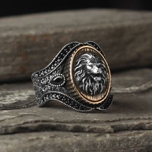 Aslan Model 925 Ayar Erkek Gümüş Yüzük