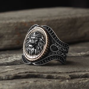 Aslan Model 925 Ayar Erkek Gümüş Yüzük