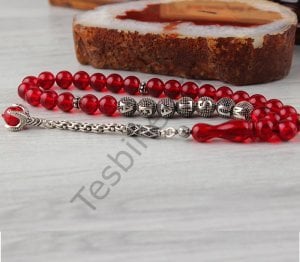 İsim Yazılı Kehribar Tesbih ve Ahşap Kutu