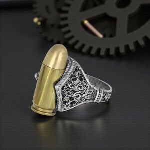 Kurşun Model 925 Ayar Gümüş Yüzük