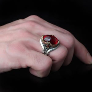 Zirkon Taşlı 925 Ayar Erkek Gümüş Yüzük