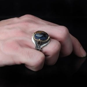 Pietersite Taşlı 925 Ayar Erkek Gümüş Yüzük