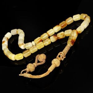 Kaya Kenarından Yapılma El Örmesi  Püsküllü Doğal Taş Tesbih