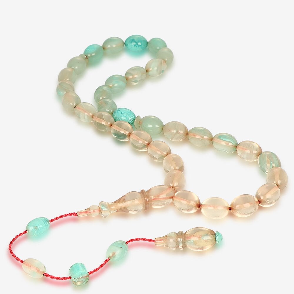 Sistemli Püskül Sıkma Kehribar Tesbih