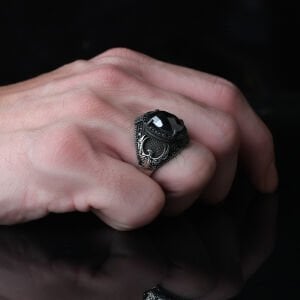 Zirkon Taşlı 925 Ayar Erkek Gümüş Yüzük