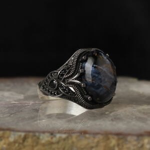 Pietersite  Taşlı 925 Ayar Erkek Gümüş Yüzük