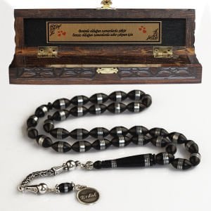 Kişiye Özel Gümüş İsim Yazılı Kutulu Kuka Tesbih